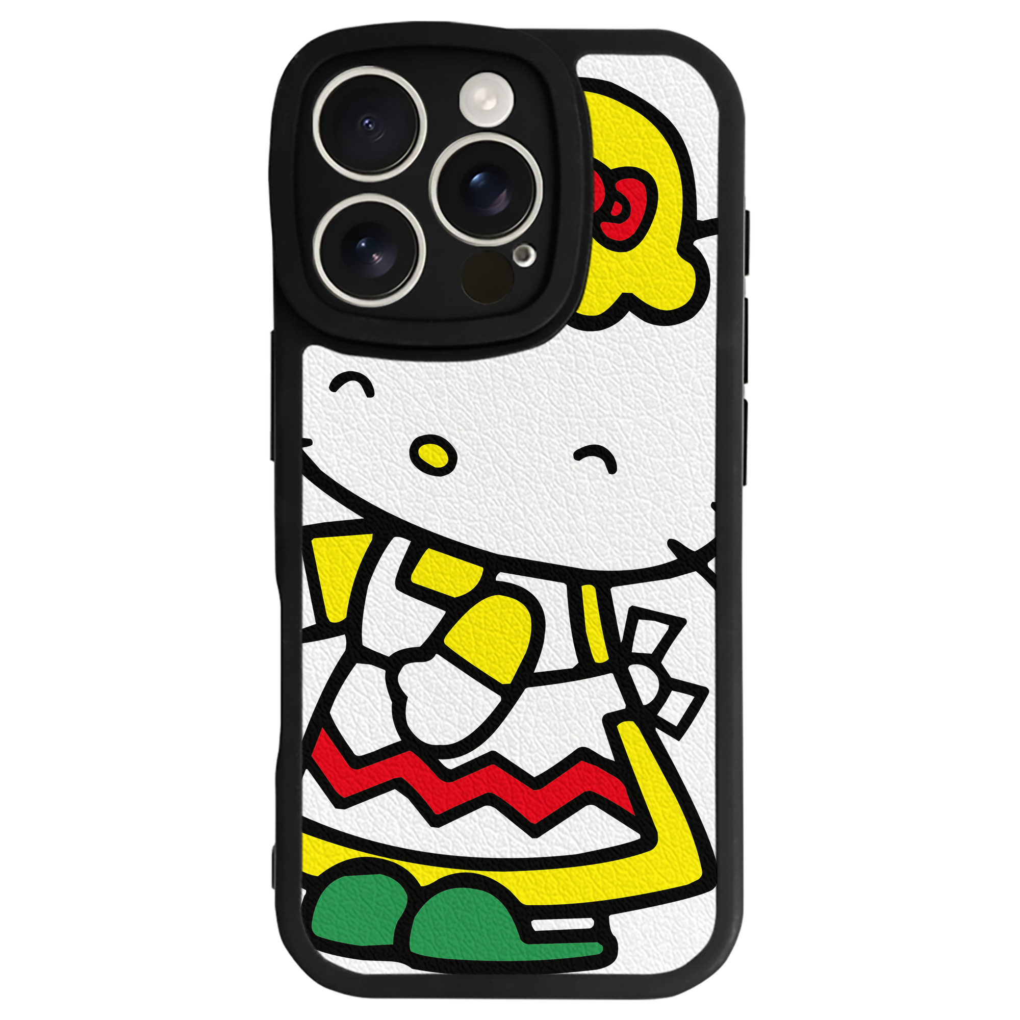 （画像用） Hello Kitty ハローキティ 【iPhone 16シリーズ対応】シリコンスマホケース（レザー調） 材質：シリコン